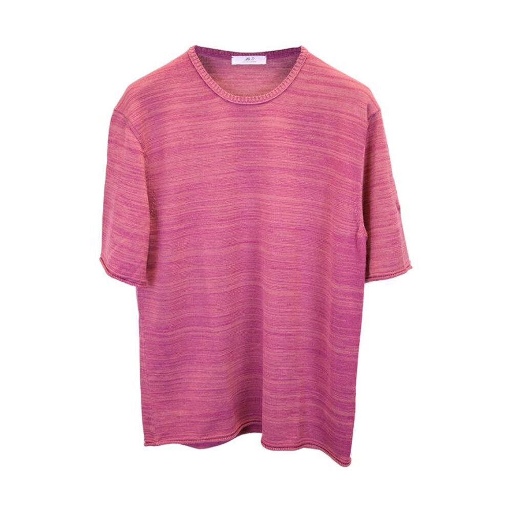 Mr. P Striped T-shirt in Burgundy Cotton